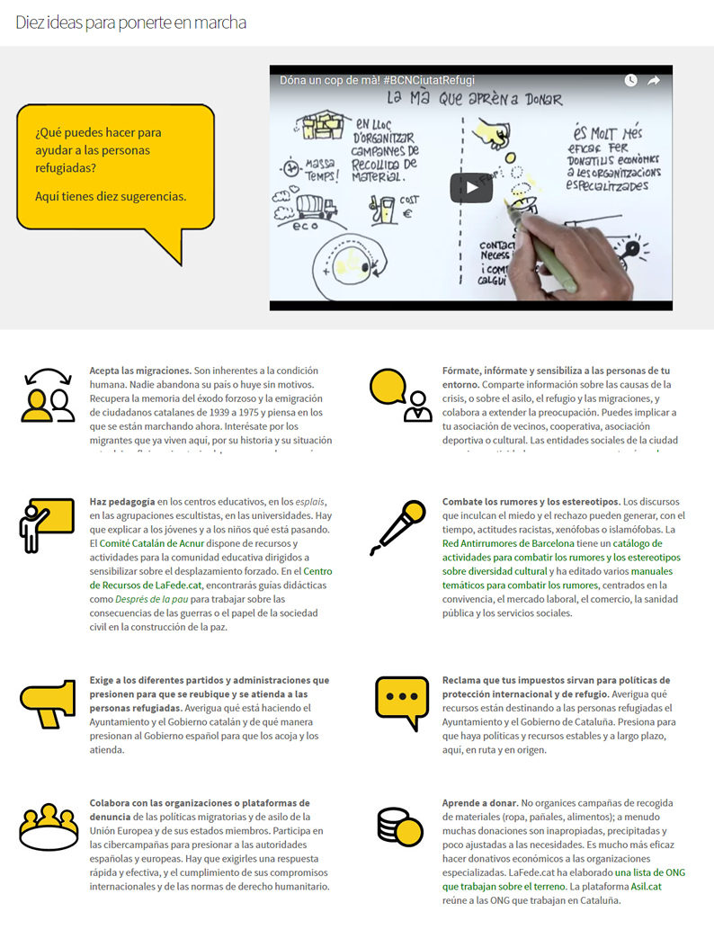 Barcelona Ciutat Refugi - Ideas