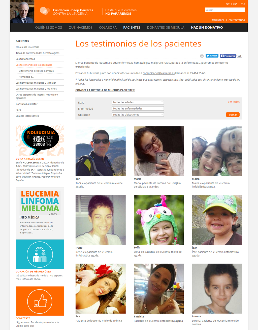 Josep Carreras Foundation - Patients