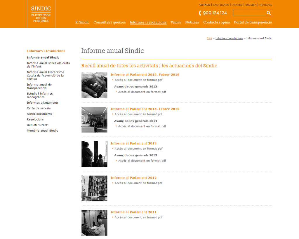 Síndic de Greuges de Catalunya - Informes i resolucions