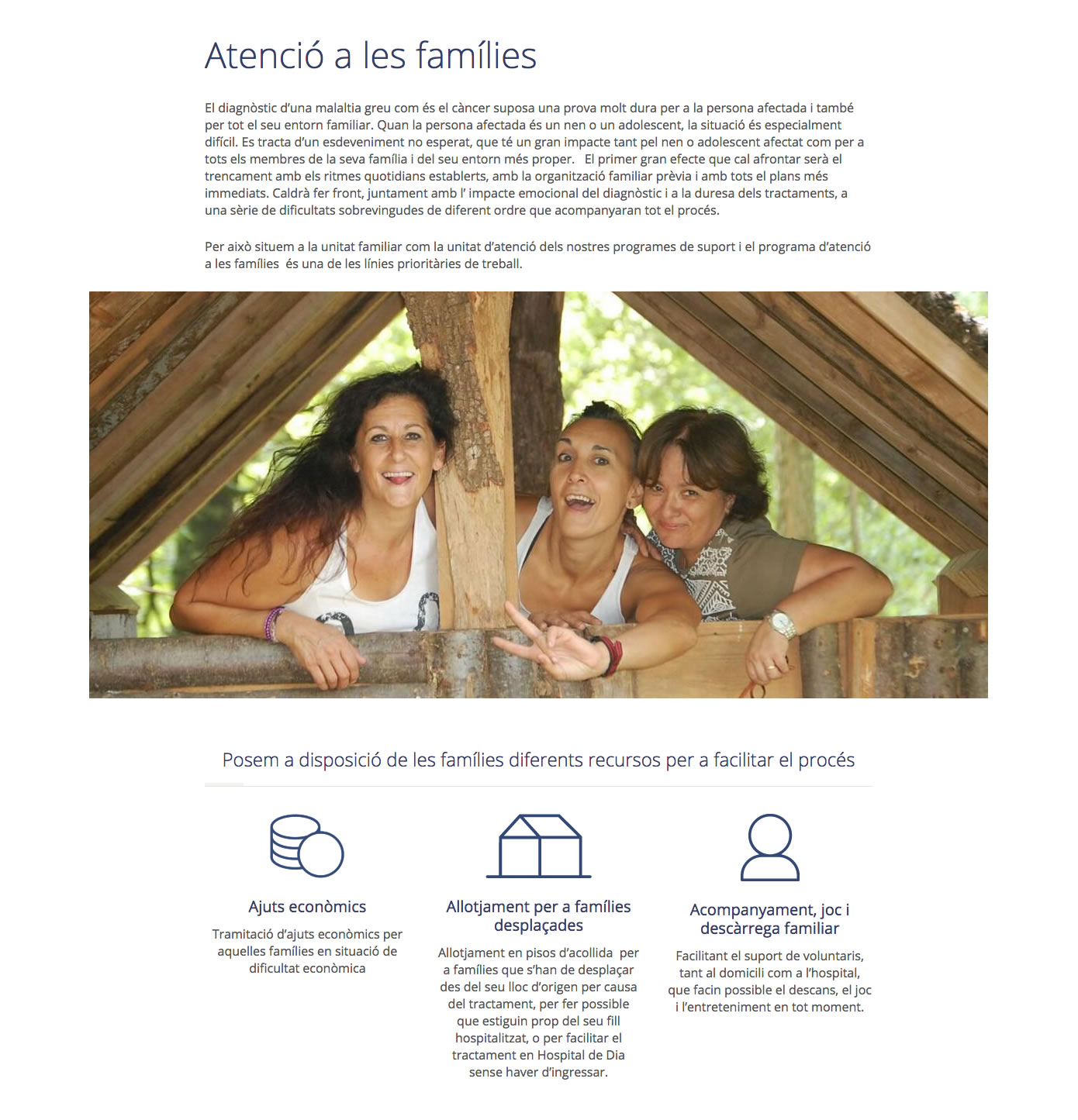 Fundación Enriqueta Villavecchia - Atención a las familias